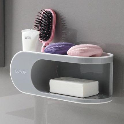 Lisslune | Elegant Nordic Soap Dish with Hook - Drill-Free Bathroom Organizer