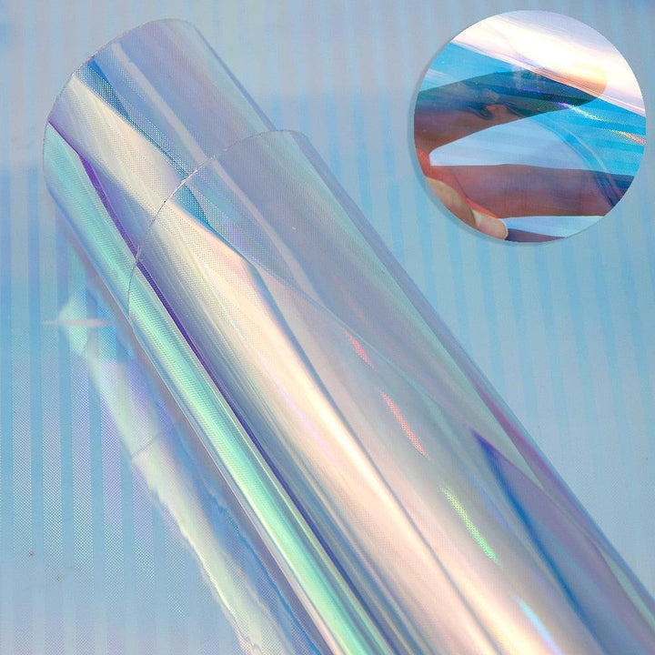 Lisslune | Iridescent PVC Synthetic Leather Jelly Fabric for Innovative DIY Creations
