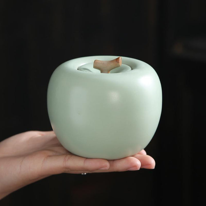 Lisslune | Charming red apple ceramic kitchen storage container
