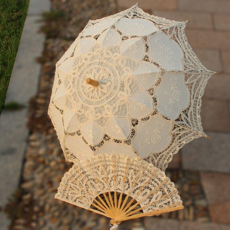 Lisslune | Victorian Elegance Bottle Umbrella and Fan Set: Handmade Timeless Beauty