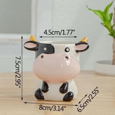 Lisslune | Cartoon Animal Motif Ceramic Flower Pot for Succulents