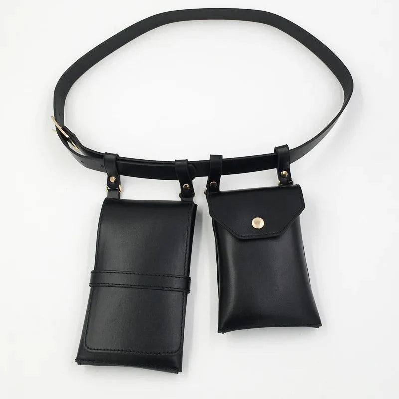Lisslune | Edgy Women’s PU Leather Belt and Crossbody Bag Set for Trendsetters