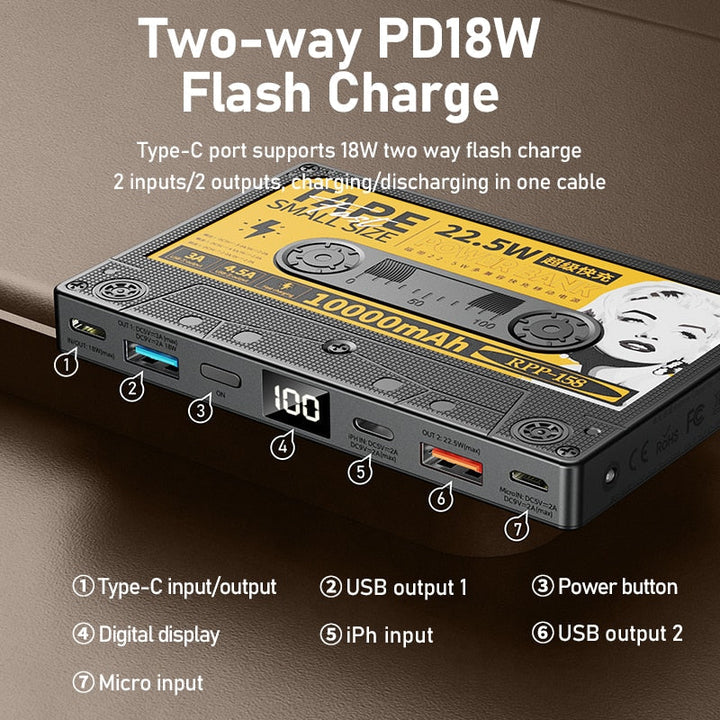 Lisslune | Retro Cassette Power Bank
