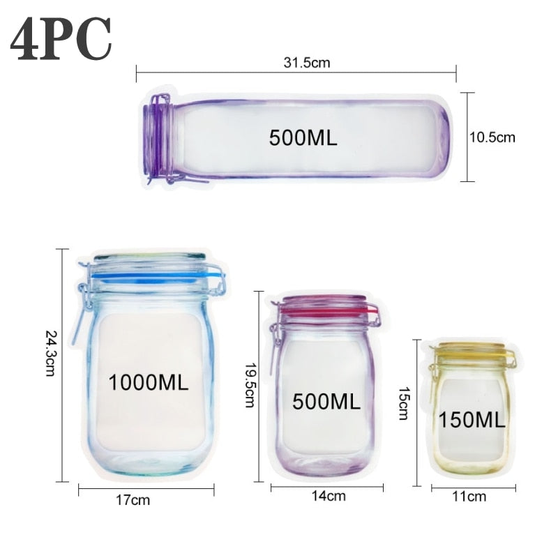 Lisslune | Reusable Transparent Jar Storage Bags