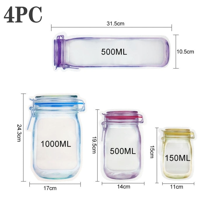 Lisslune | Reusable Transparent Jar Storage Bags
