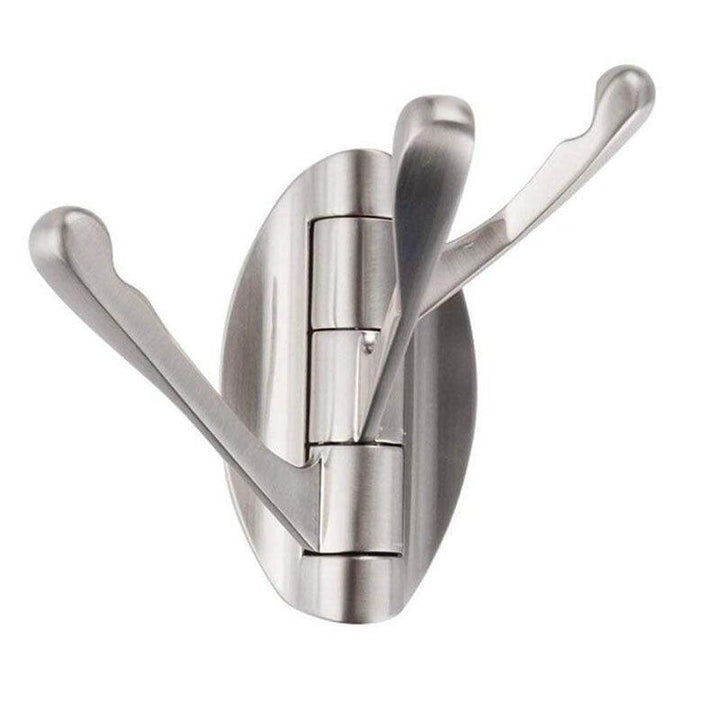 Lisslune | DOOKOLE Contemporary Stainless Steel Rotating Towel Stand with Hooks for Enhanced Bathroom Organization