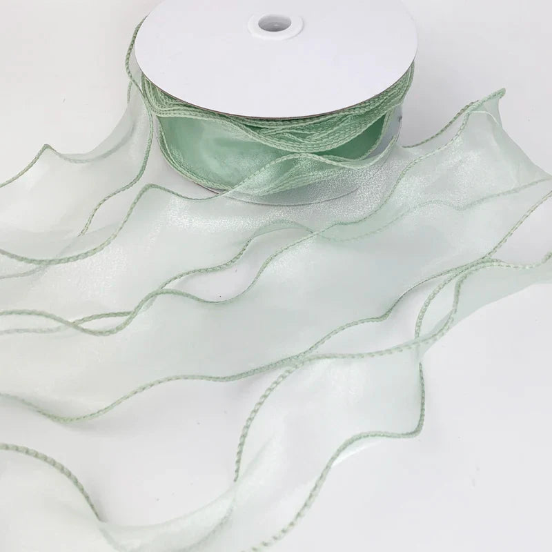 Rynx | 60mm Wave Silk Gauze Ribbon for Hair Ornaments Gift Wrapping Decorative Laces
