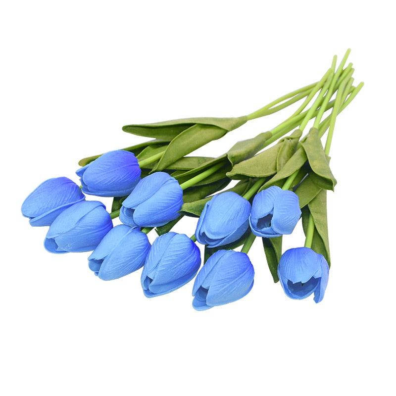 Lisslune | Artificial Flower Bouquet with Tulips, Decoration (10 Pieces)