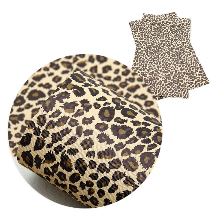 Lisslune | Chic Leopard Print Synthetic Leather Craft Kit - Essential DIY Materials