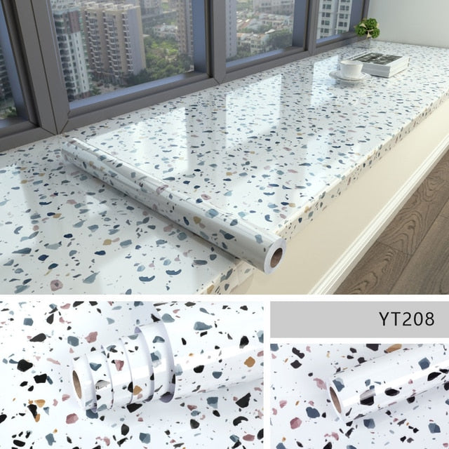 Lisslune | Marble Effect Self-adhesive Waterproof Wallpaper