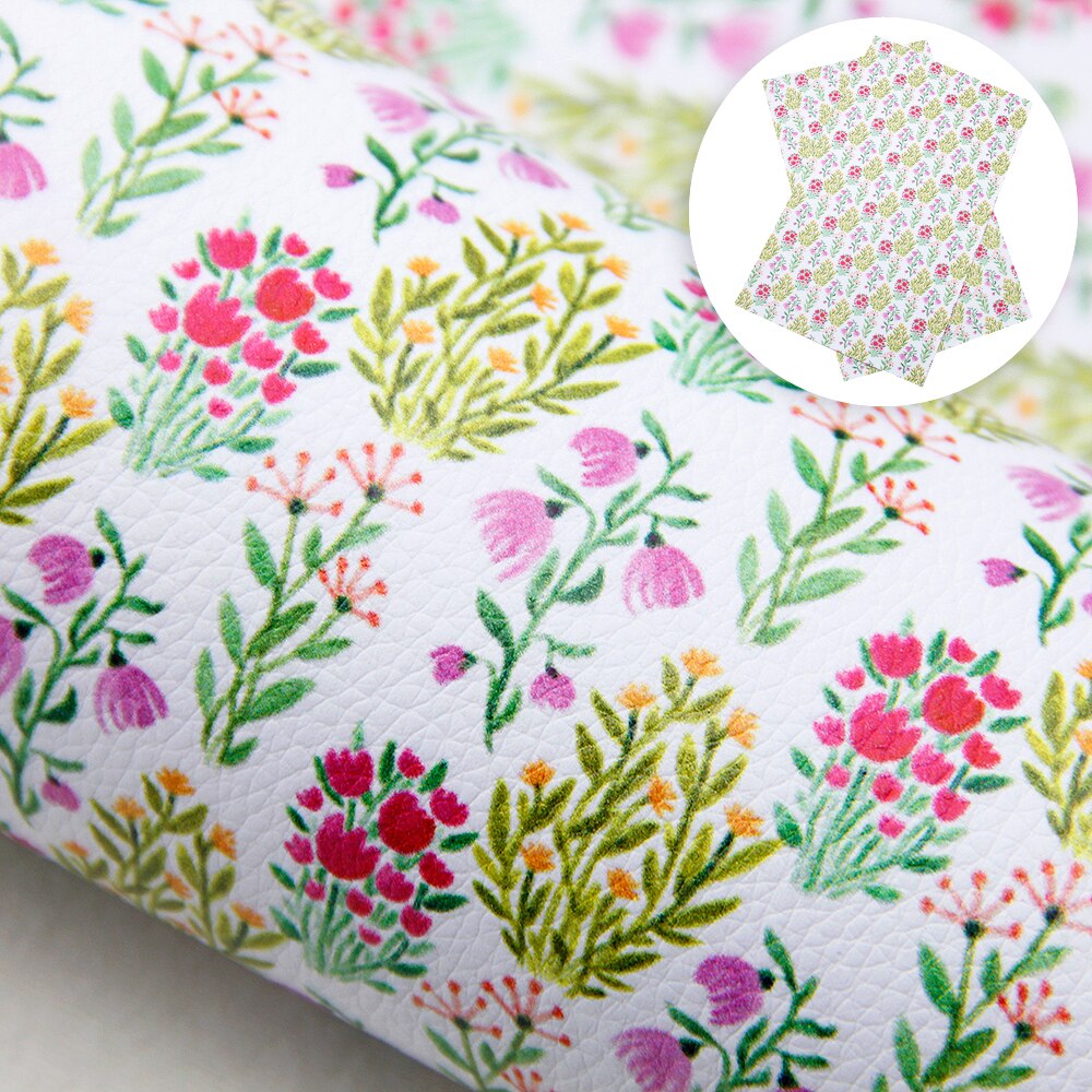 Lisslune | Floral Elegance Synthetic Leather Creative Sheets