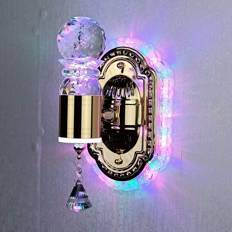 Lisslune | Elegant Crystal Flower Dimming Wall Lamp