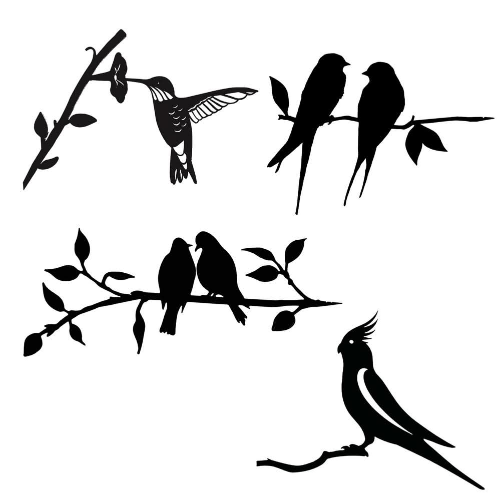 Lisslune | Metal Bird Garden Decor – Dancer Silhouette