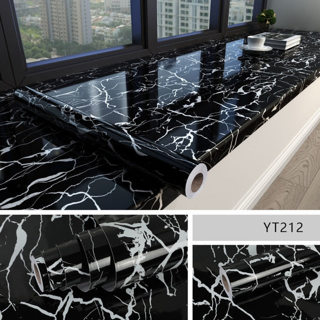 Lisslune | Marble Effect Self-adhesive Waterproof Wallpaper