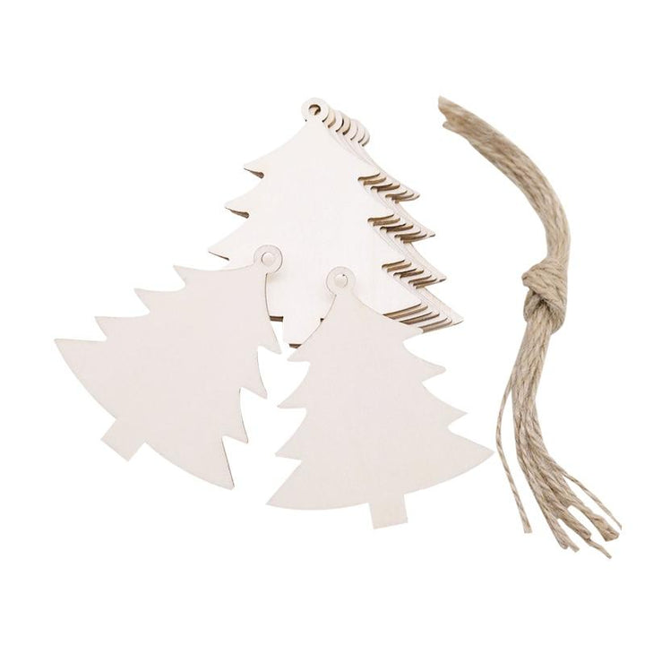 Lisslune | Wooden Christmas Tree Decorations (10 pieces)