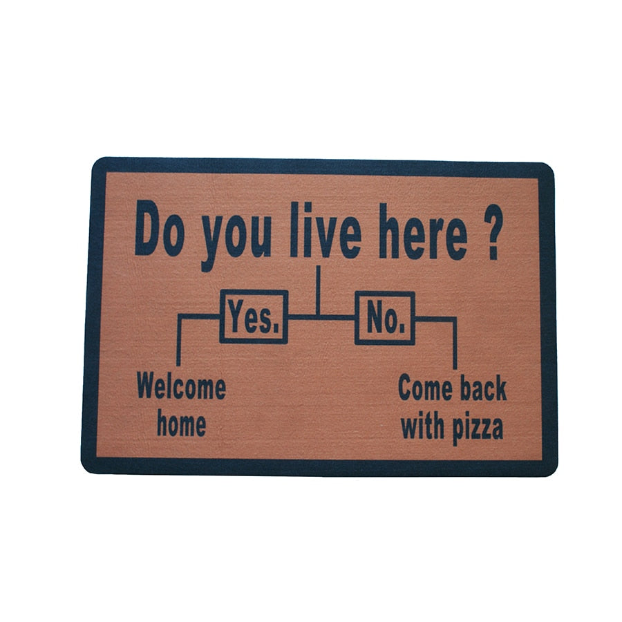 Lisslune | Do You Live Here Funny Anti-slip Doormat