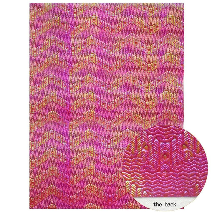 Lisslune | Shiny Red Chunky Glitter Craft Fabric Sheets - A4 Size for DIY Projects