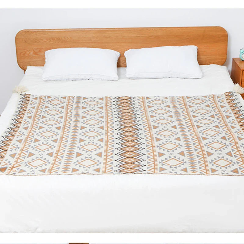 Rynx | Textile City Retro decorative cover blanket winter thick Navajo style sofa towel home knitted throw bedspread 130x200cm