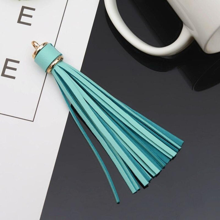 Lisslune | Vibrant 5-piece Synthetic Leather Tassel Fringe Set for Creative Jewelry and Craft Projects