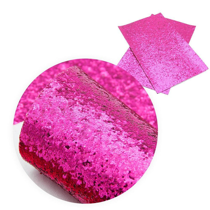 Lisslune | Glamorous Chunky Glitter Synthetic Leather Sheets - Ultimate DIY Craft Material