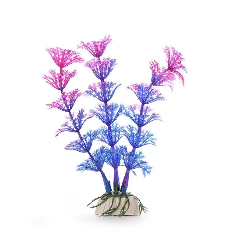 Lisslune | Vibrant Aquatic Plant Decoration Set with stable weighted base for thriving aquariums
