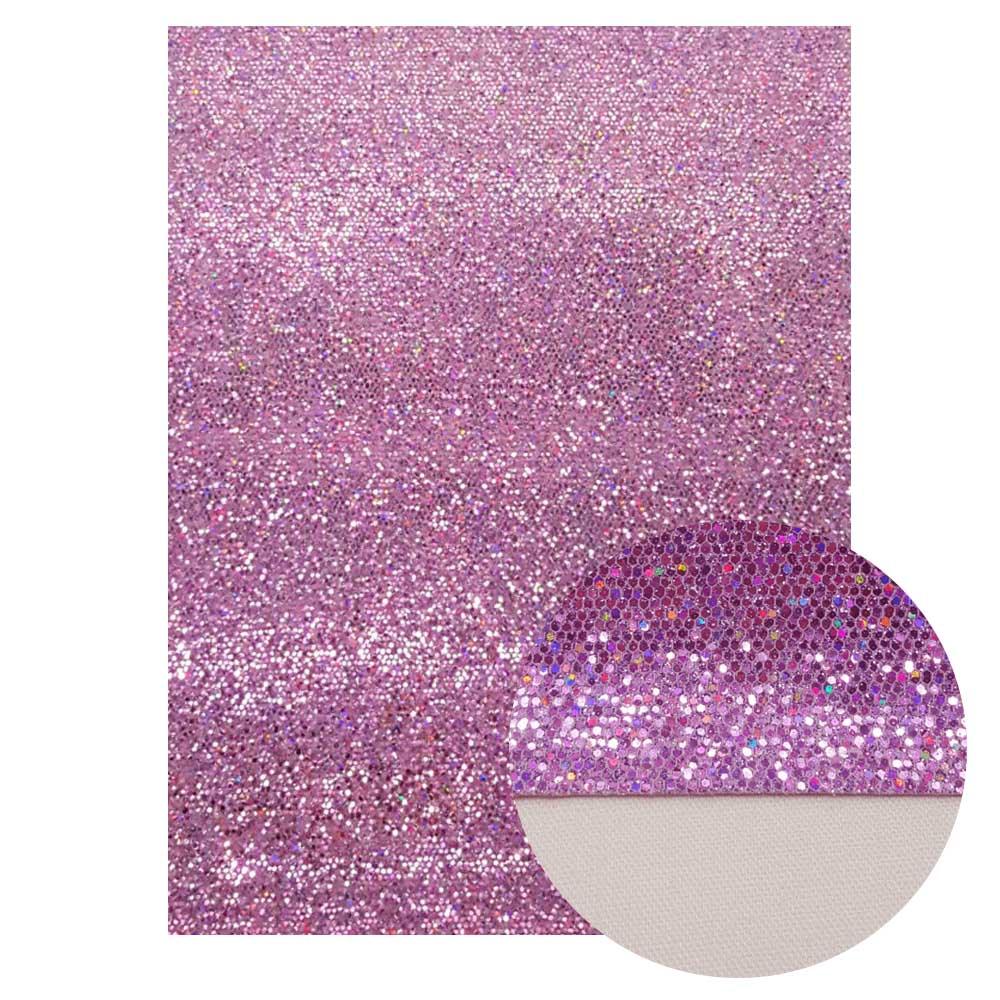 Lisslune | Sparkling Violet Synthetic Leather Fabric - A Must-Have for Sparkling DIY Projects