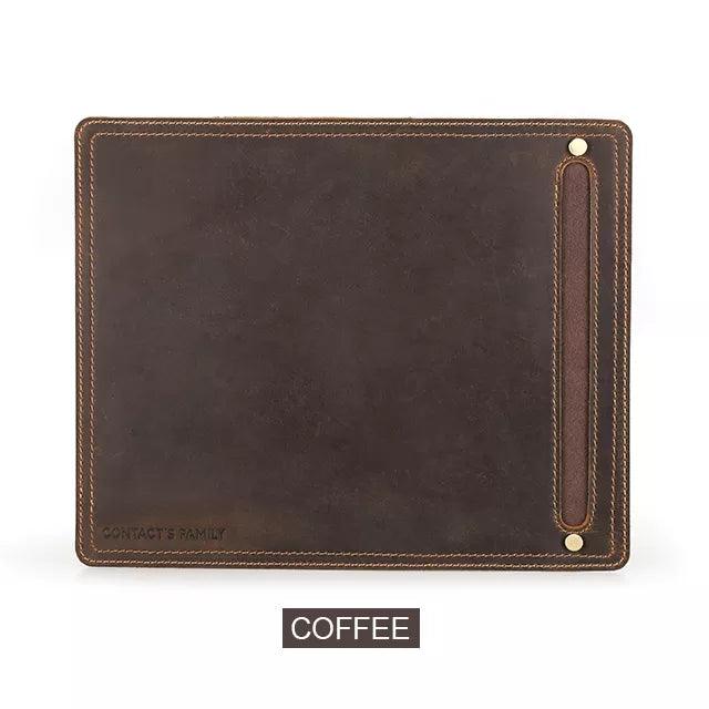 Lisslune | Luxurious nubuck leather mouse pad with practical pencil holder for an upscale office