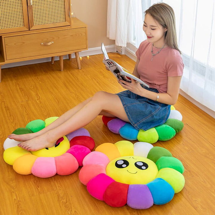 Lisslune | Colorful Sunflower Plush Comfort Seat Cushion
