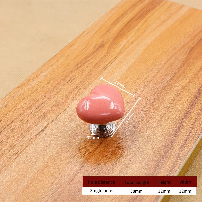 Lisslune | Ceramic Heart Door Cabinet Handle