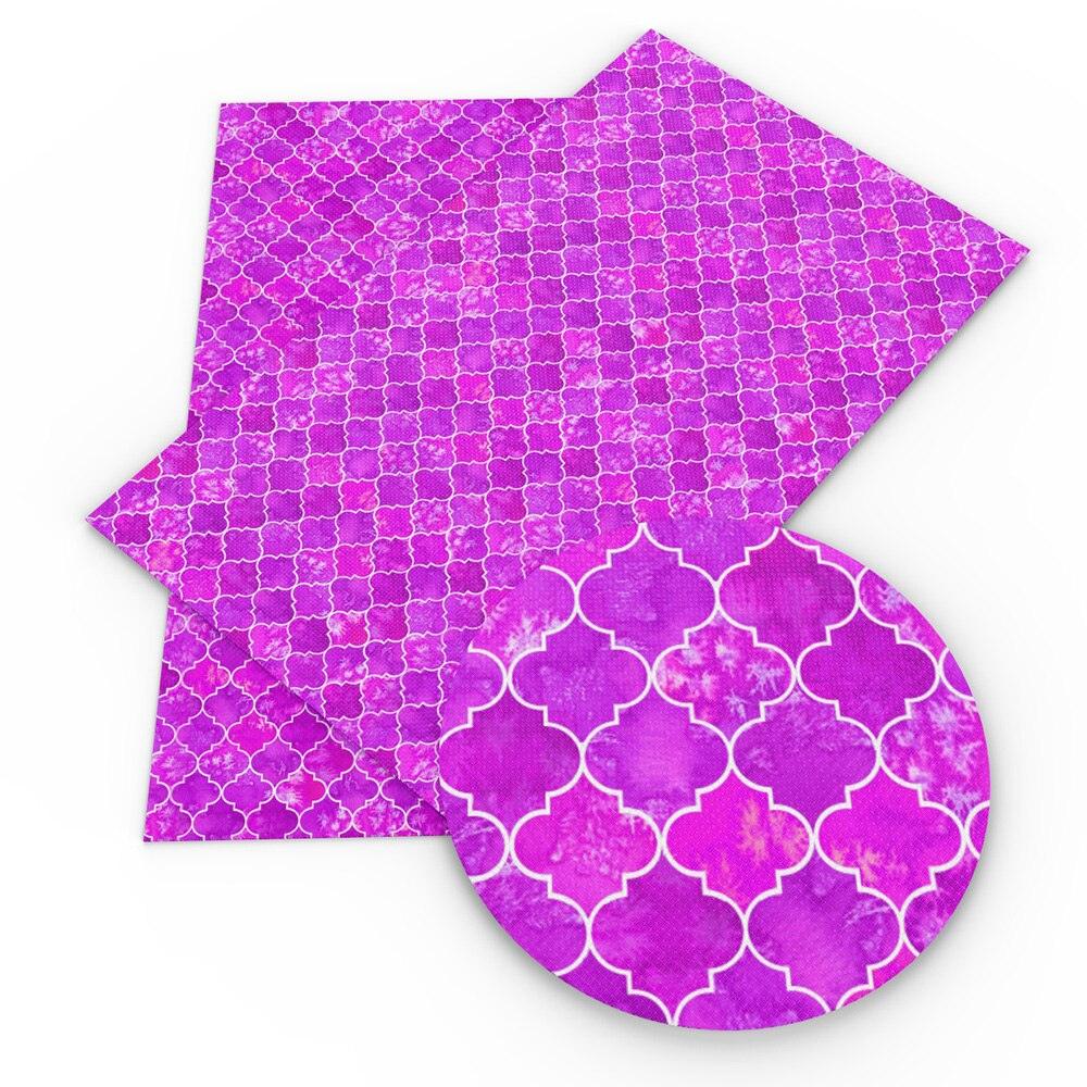 Lisslune | Vibrant Geometric Floral Synthetic Leather Craft Sheet - Enhance Your DIY Projects