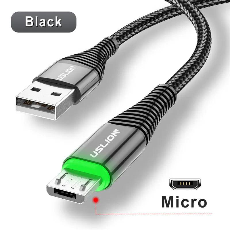 Lisslune | Lightning Speed 5A LED Micro USB Charging Cable - Stylish Data Synchronization with Illuminated Features