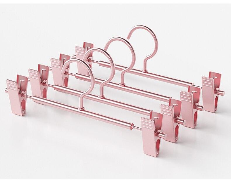 Lisslune | Chic Rose Gold and Golden Aluminium Heavy Duty Hangers for Stylish Closet Organization