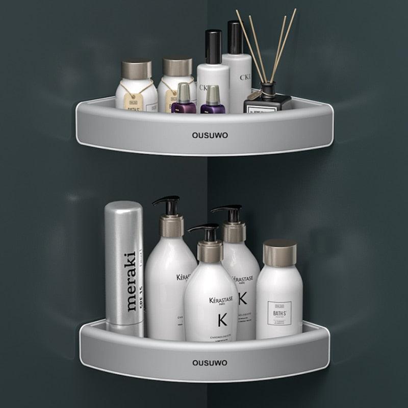 Lisslune | Corner Space-Saving Bathroom Organizer: Stylish and Safe Caddy Solution