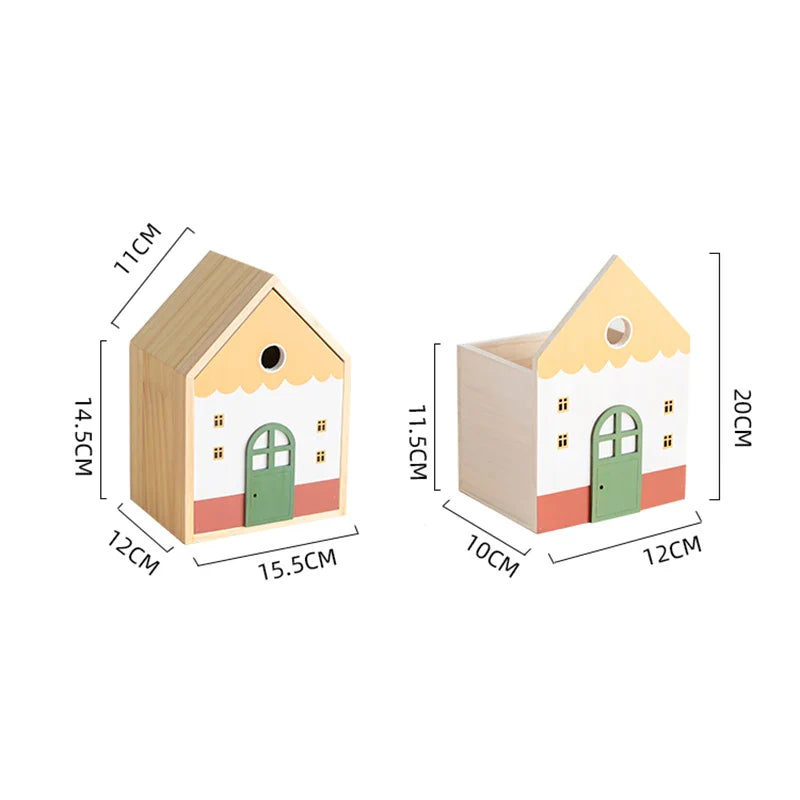 Rynx | Wood storage box Nordic Sweet House desk drawer organizer make-up items case stationery organization home office dorm table decoration