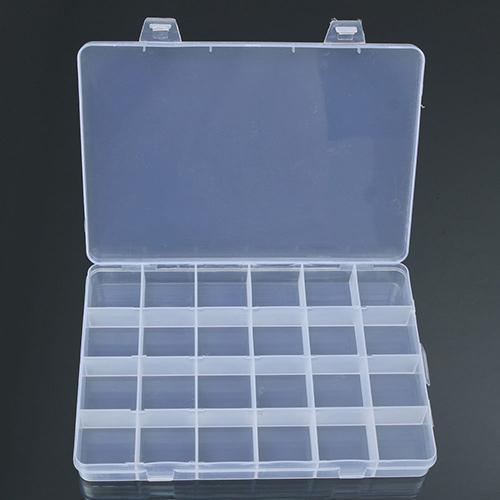 Lisslune | Jewelry storage organizer with 24 compartments and secure snap closure lid