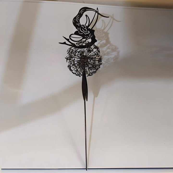Lisslune | Fairies and Dandelions Dancing Together Sculpture for Outdoor Garden