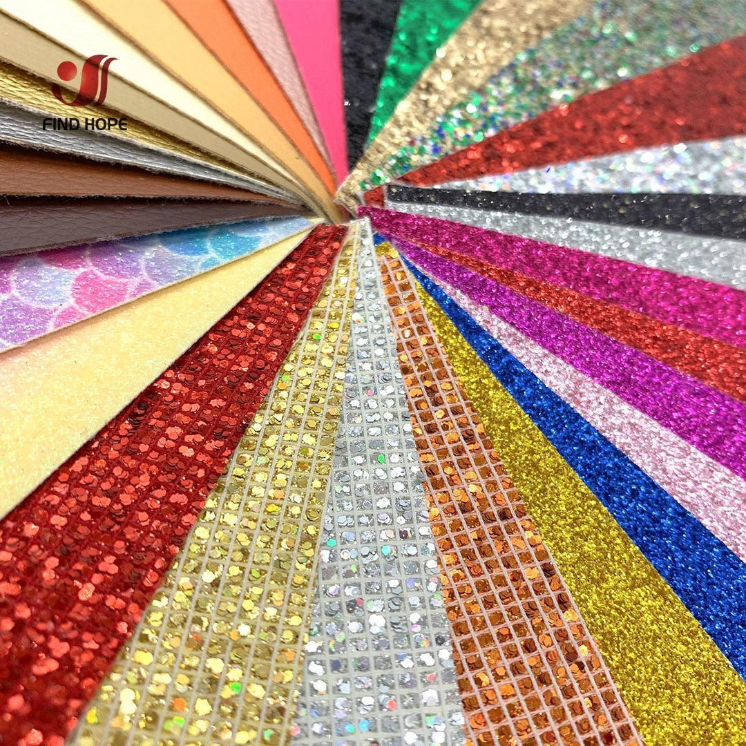 Lisslune | Glittery Kunstleer Fabric Sheet Collection - Ultimate Creative Supplies Bundle