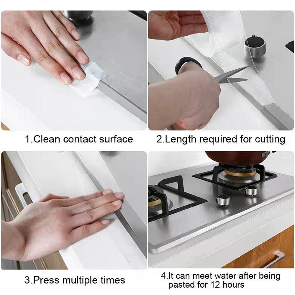 Lisslune | Comprehensive waterproof sealing tape set for kitchen and bathroom - Ultimate solution for protection against water damage