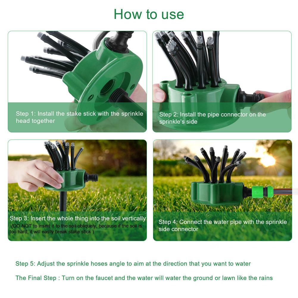 Lisslune | Foldable Pipe Garden Water Sprinkler System