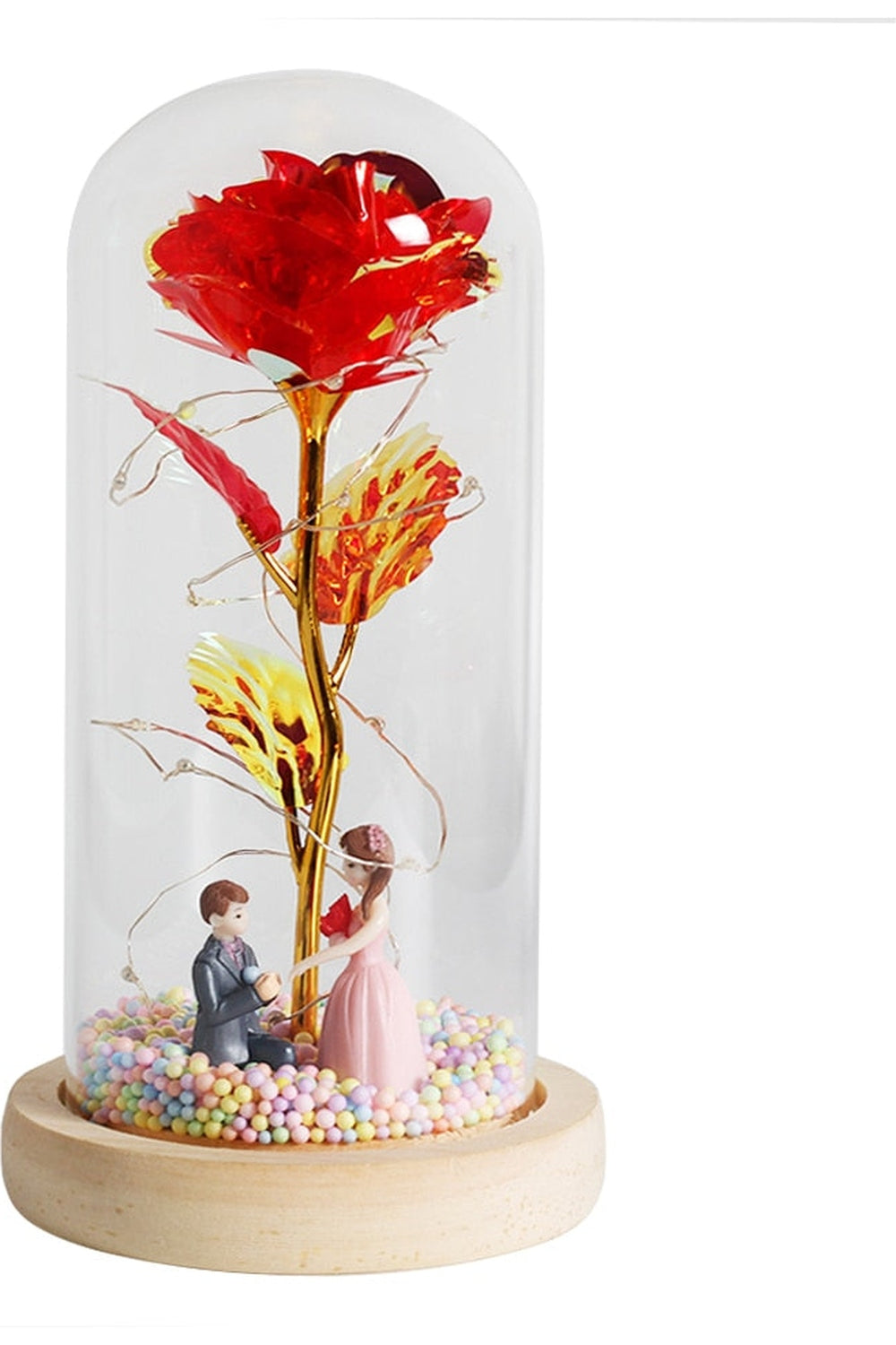 Lisslune | illuminated enchanted rose lamp