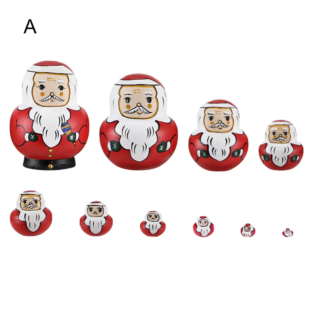 Lisslune | 10 pieces/set wooden Russian matryoshka dolls