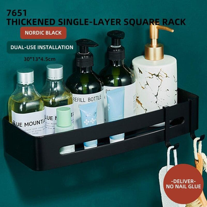 Lisslune | Stylish Wall-Mounted Bathroom Organizer in Premium Space Aluminum: A Luxury Storage Solution