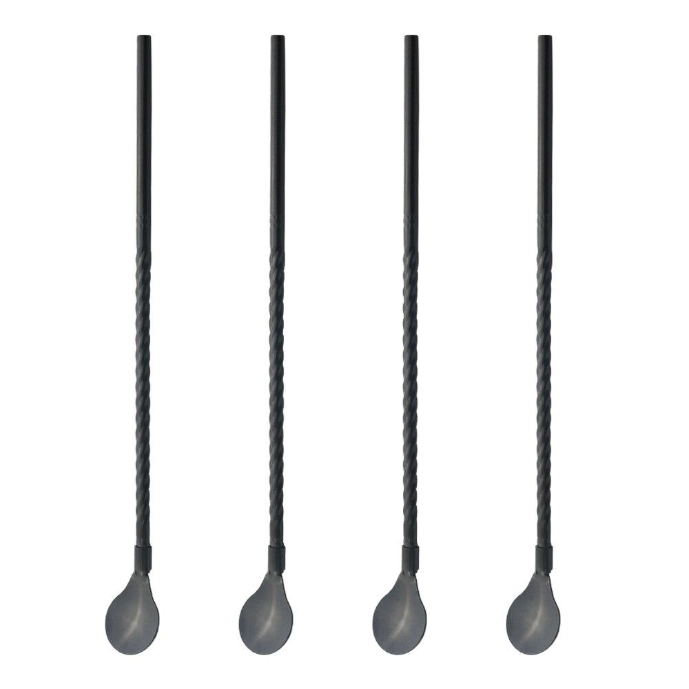 Lisslune | Stainless Steel Straw Spoon (4 pieces)