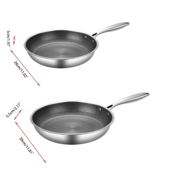 Lisslune | PanPro 30cm Stainless Steel Non-Stick Frying Pan