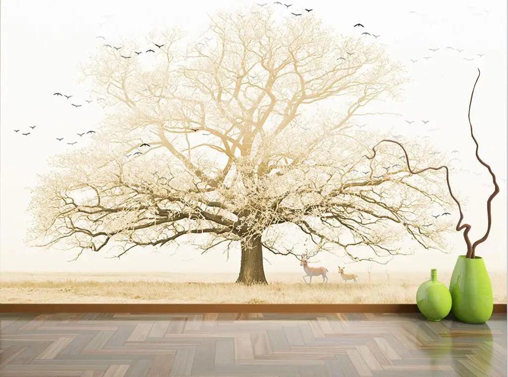 Lisslune | Peaceful Tropical Oasis 3D Wall Mural - Custom Sizes Available