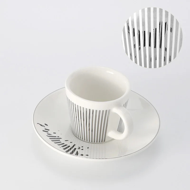 Lisslune | Creative dynamic SLR cup Leopard anamorphic zebra cup Luycho coffee tea cup set with coaster 90ml-225ml