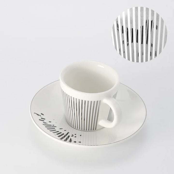 Lisslune | Creative dynamic SLR cup Leopard anamorphic zebra cup Luycho coffee tea cup set with coaster 90ml-225ml