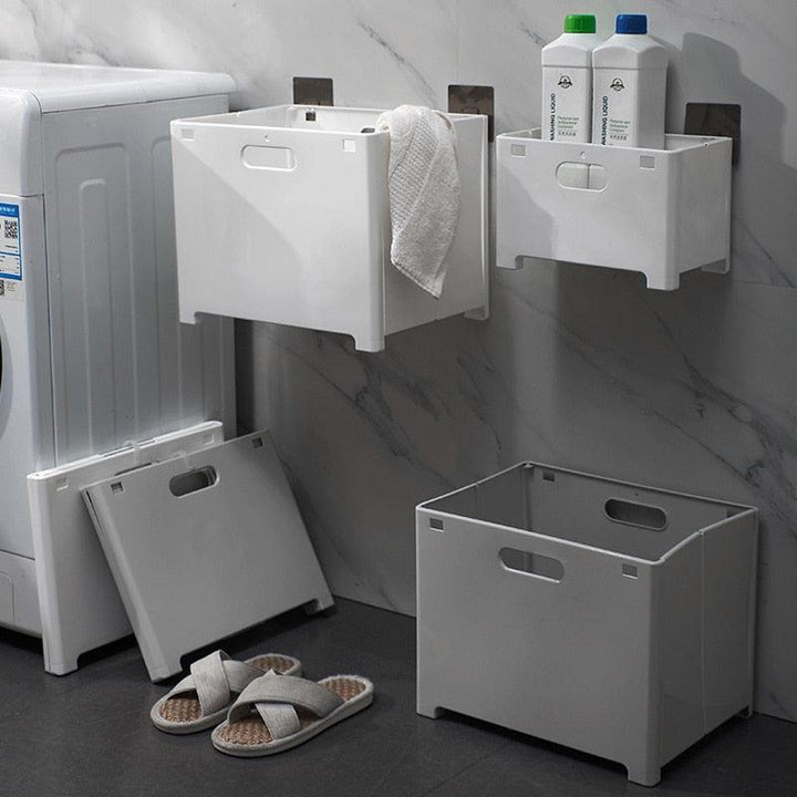 Lisslune | Stylish Wall Mounted Folding Laundry Basket: The Ultimate Space Saving Organizer