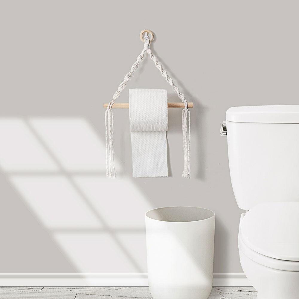 Lisslune | Handcrafted Bohemian Macrame Toilet Paper Holder - Unique Bathroom Decor Accessory