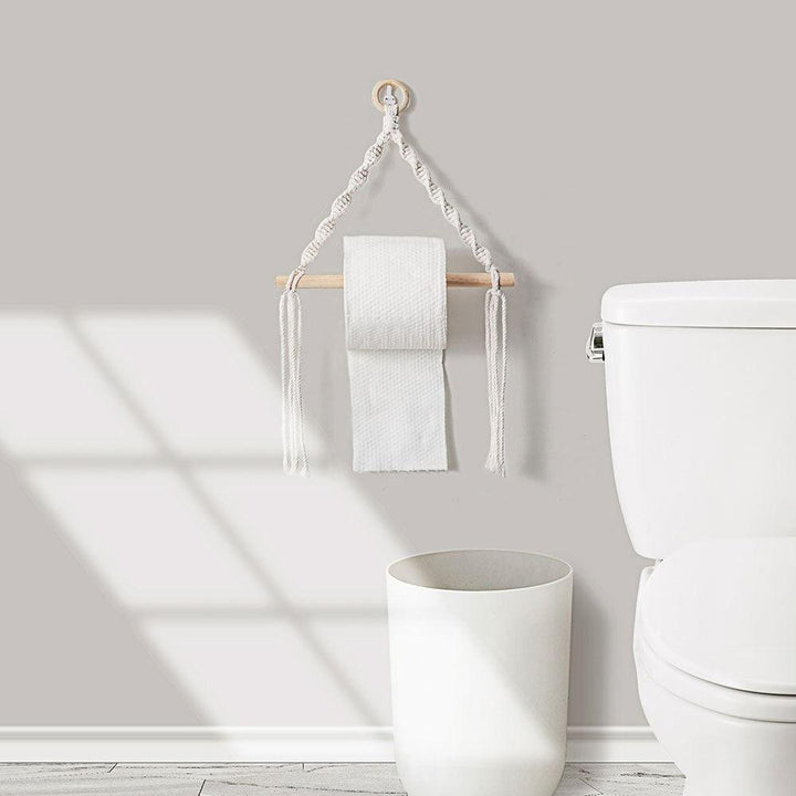 Lisslune | Handcrafted Bohemian Macrame Toilet Paper Holder - Unique Bathroom Decor Accessory
